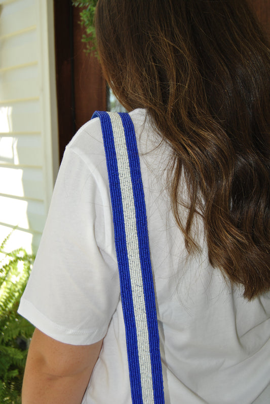 Blue & White Gameday Purse Strap