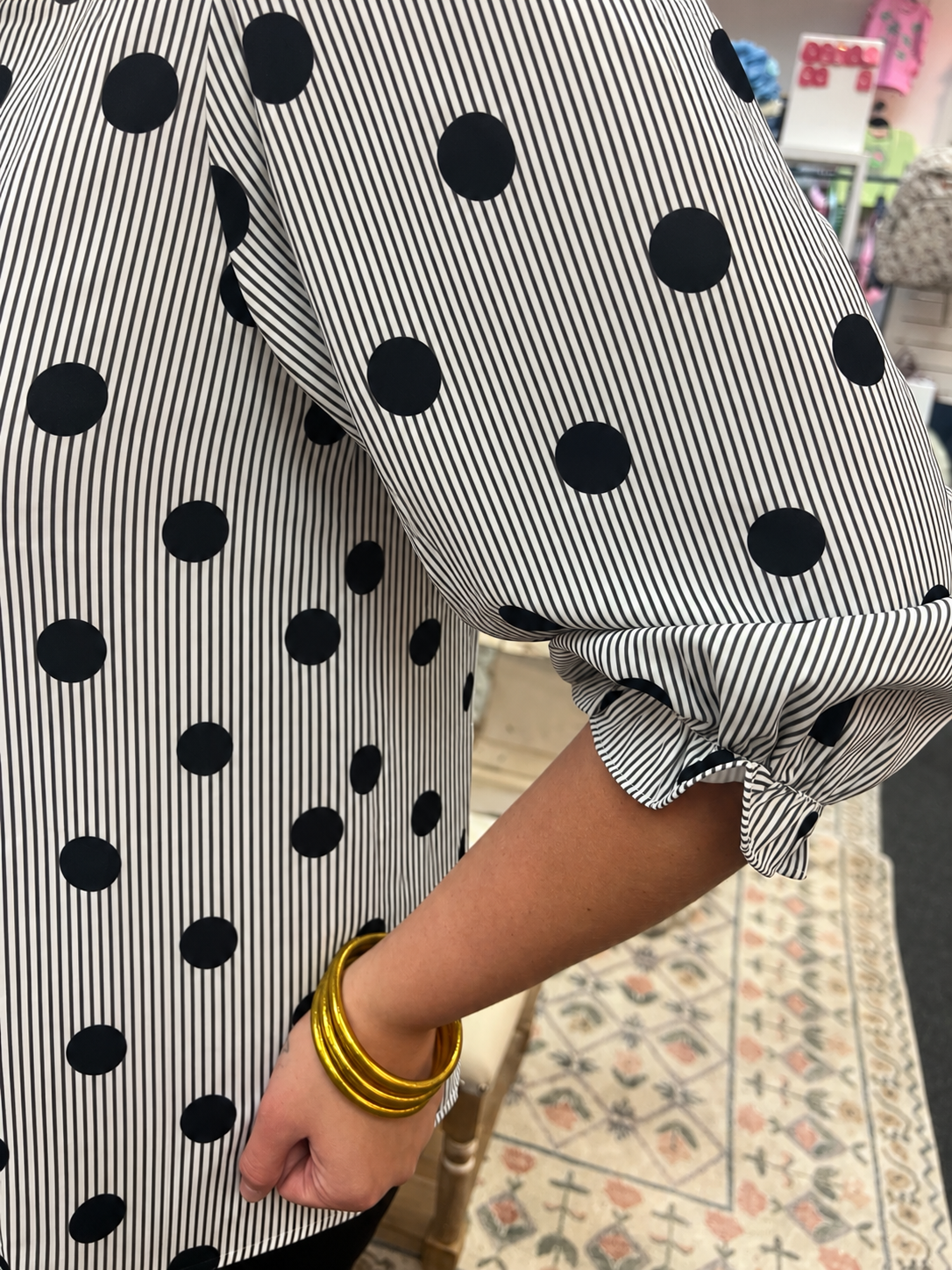 Poppy and Pinstripe Blouse