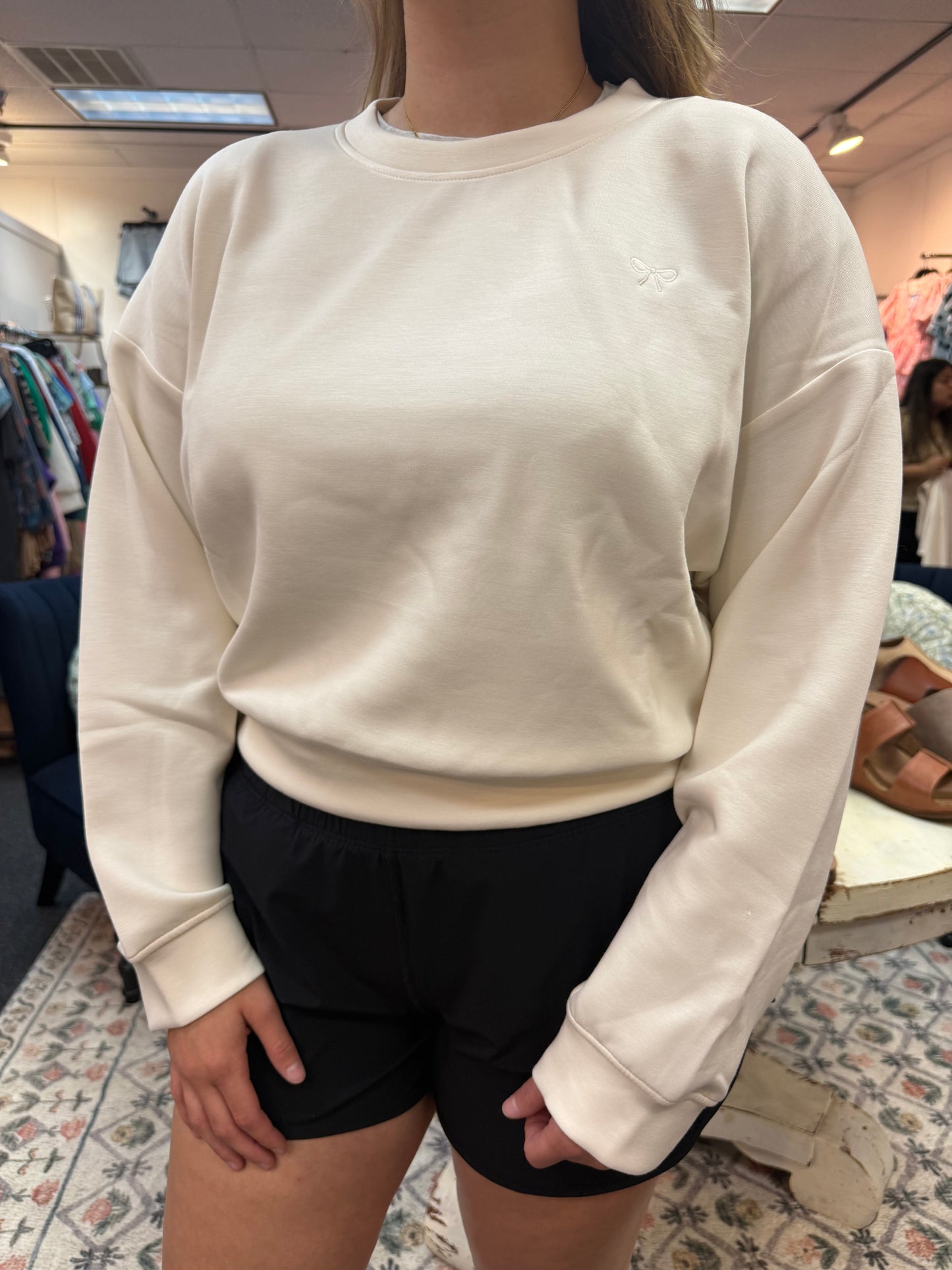 Cream Bow Shirt