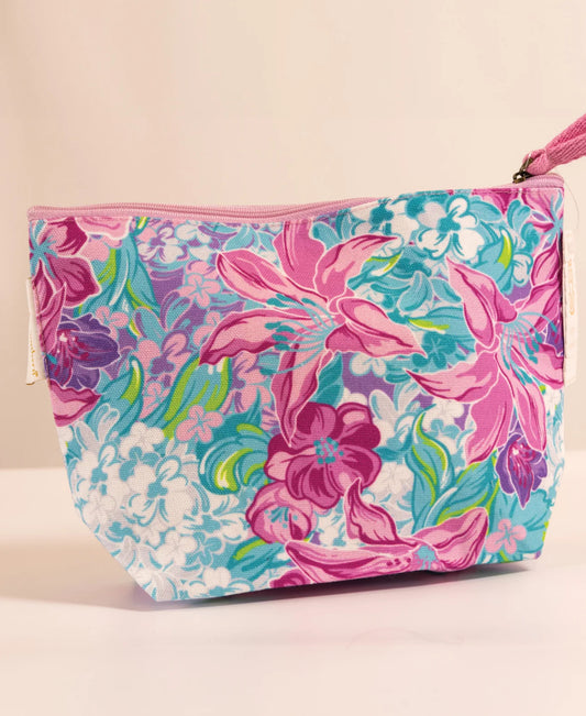 Pink Floral Pouch Bag | Simply Southern