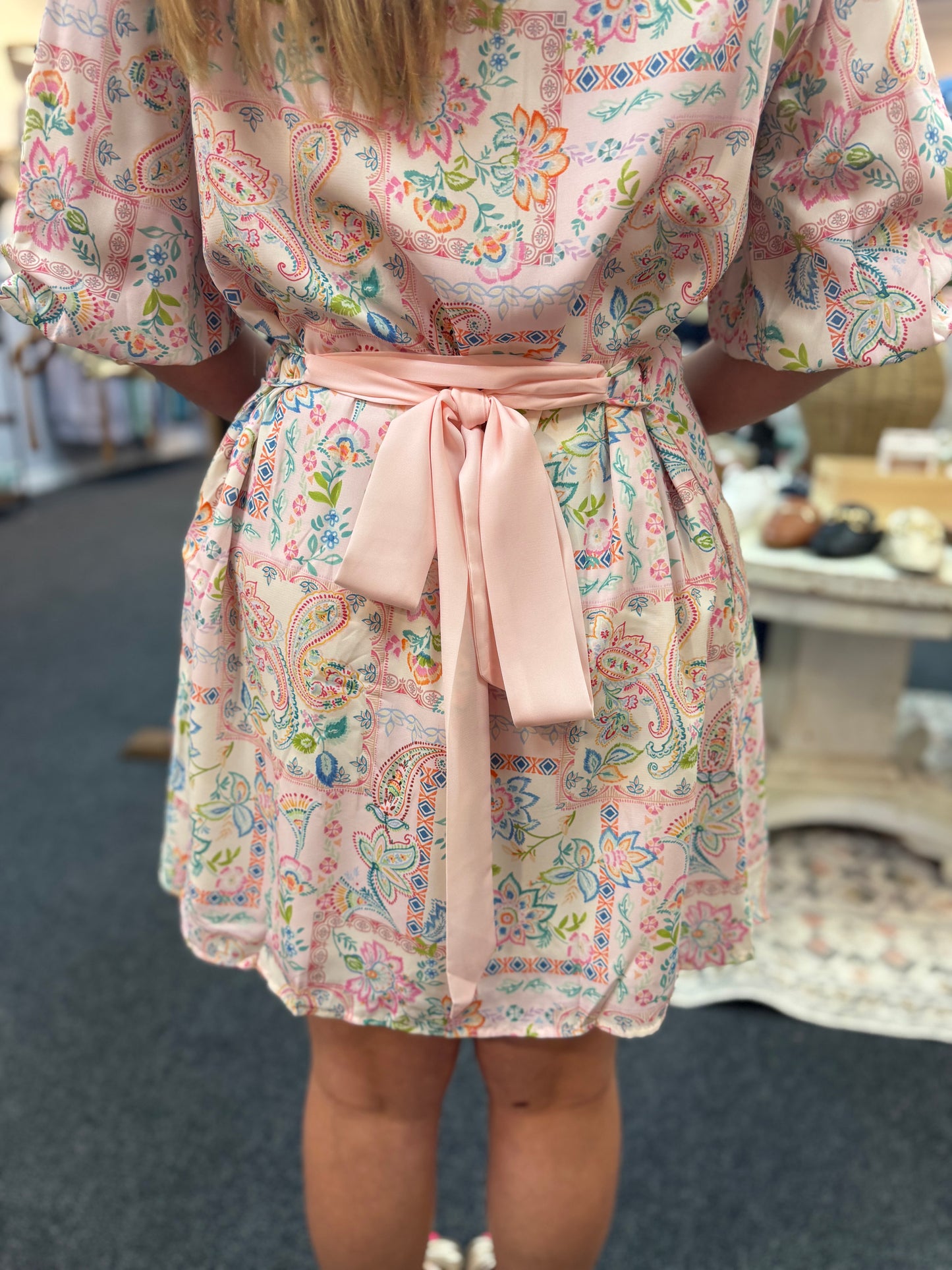Blushing Paisley Dress