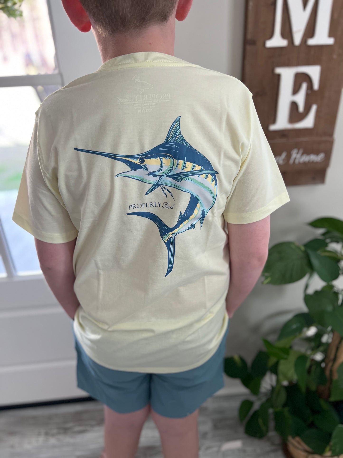 Properly Tide Boys Blue Marlin Short Sleeve Tee