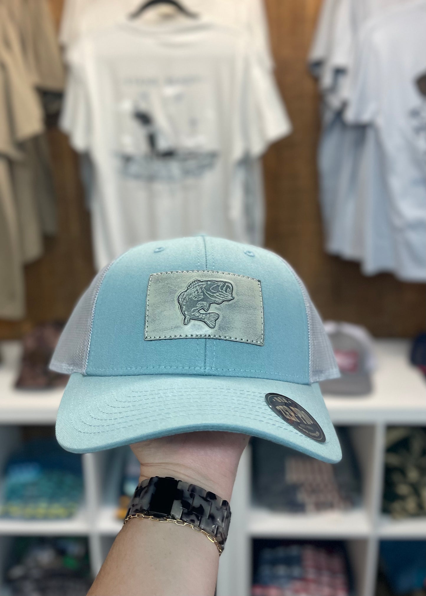 Zep Pro Leather Patch Hat in Fish