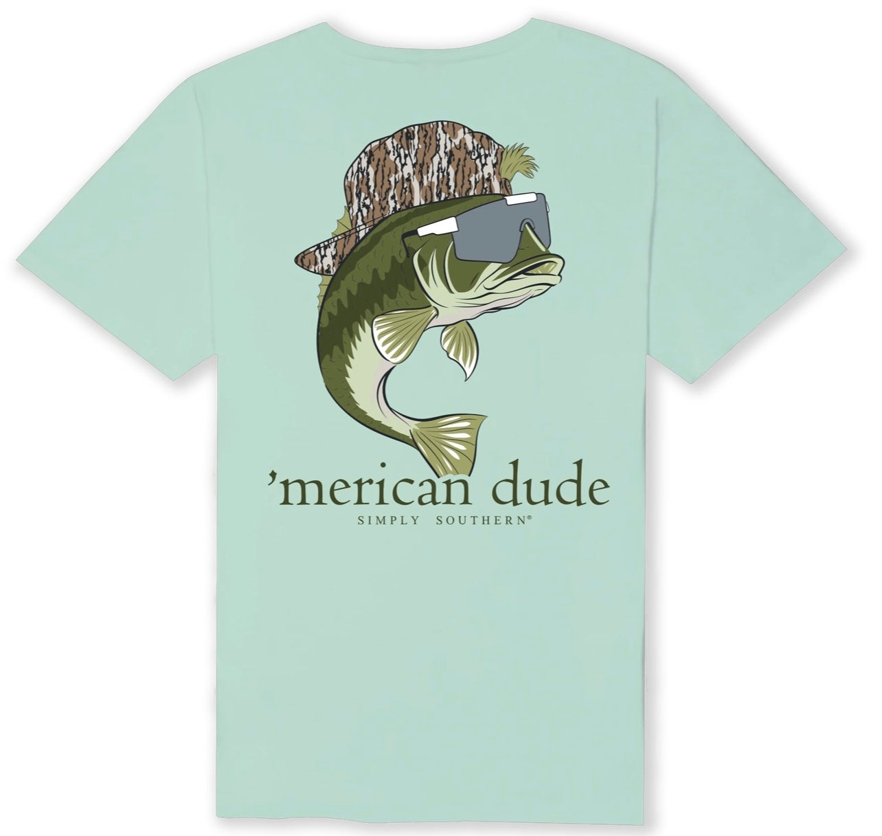 Simply Southern Men’s ‘Merican Dude Cool Bass Short Sleeve Tee