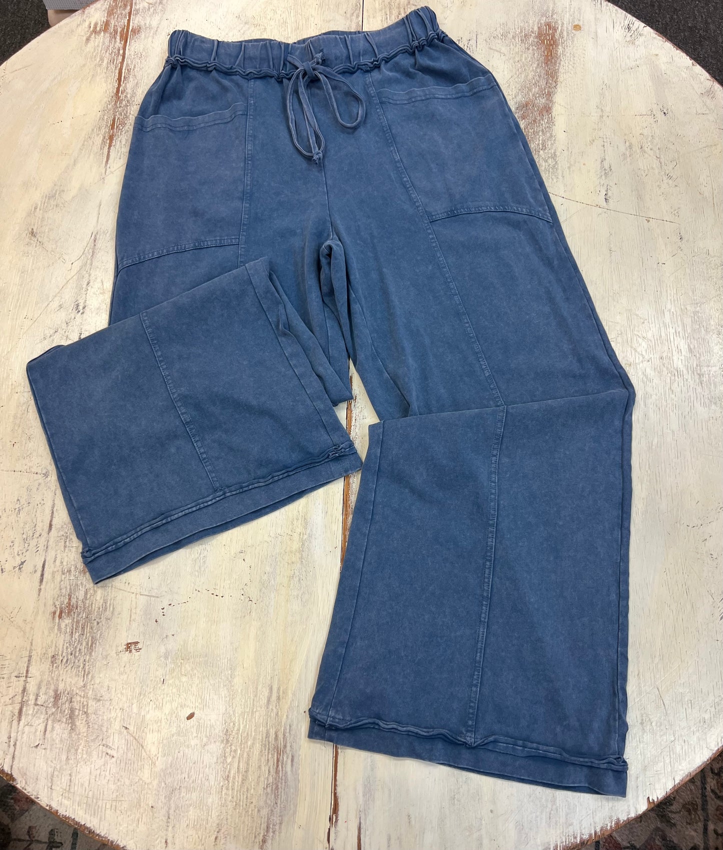 The Blue Wide Legged Pants