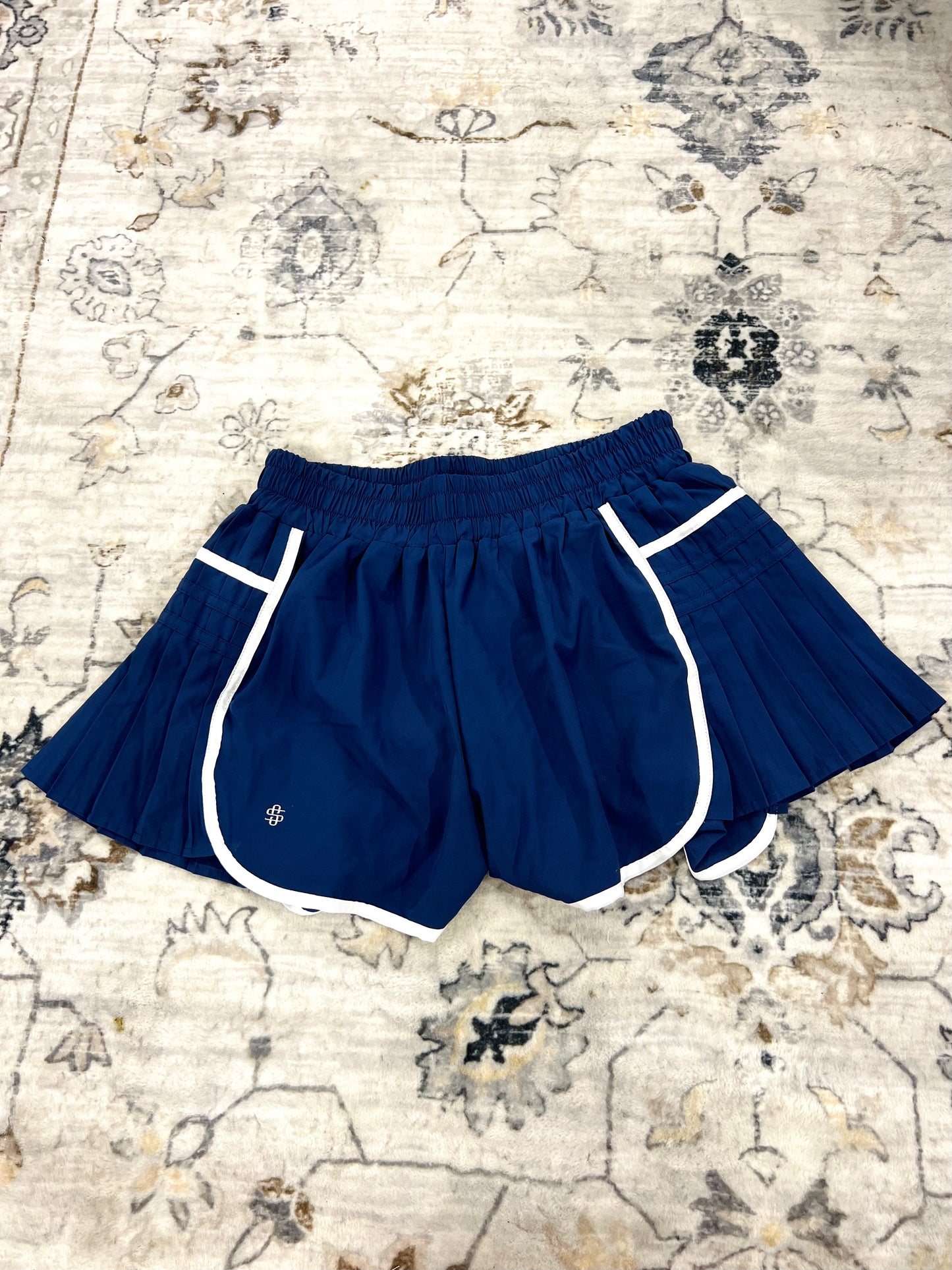 Simply Southern Flowy Running Shorts in Cobalt