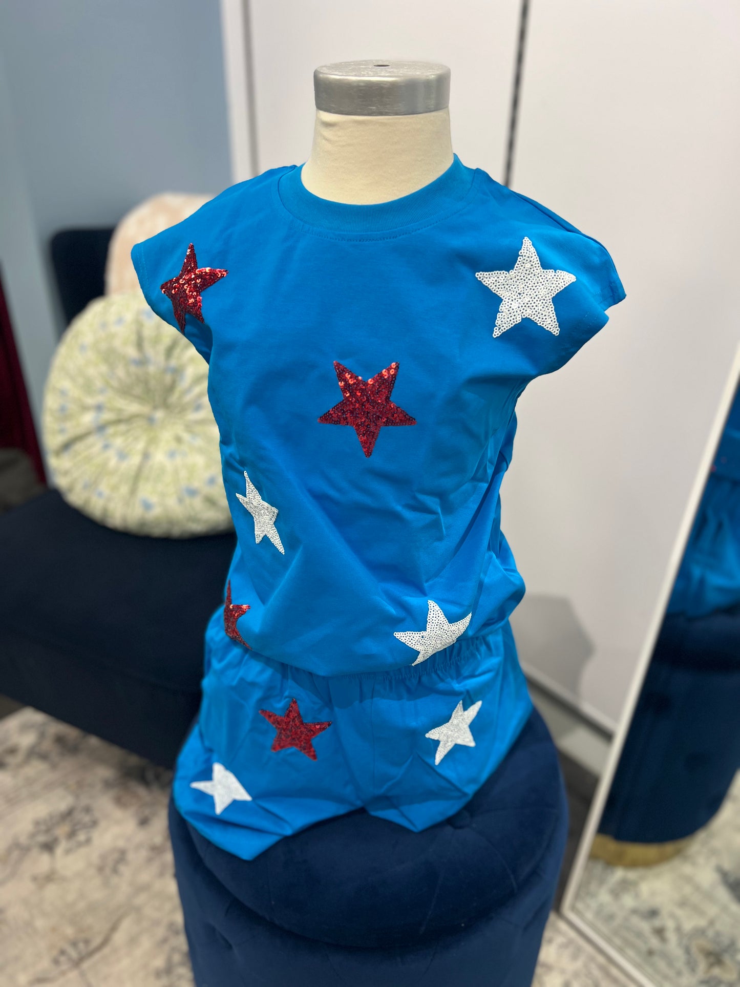 Girls Stars Sequin Shirt