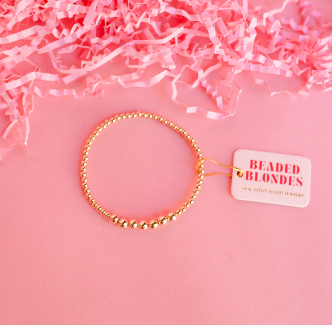 Beaded Blondes Lucky Bracelet in Gold