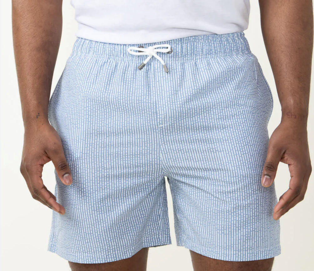Men’s Swim Shorts in Blue Stripe | Simply Southern