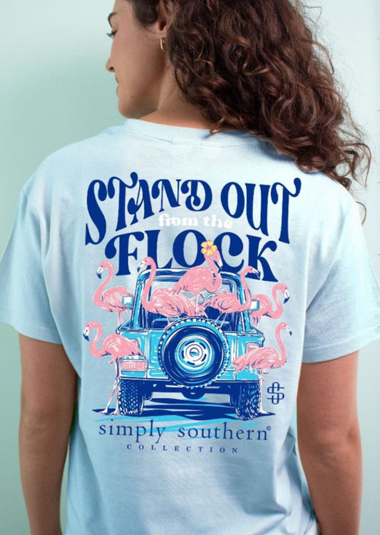 Simply Southern Women’s Stand Out From The Flock Short Sleeve Tee