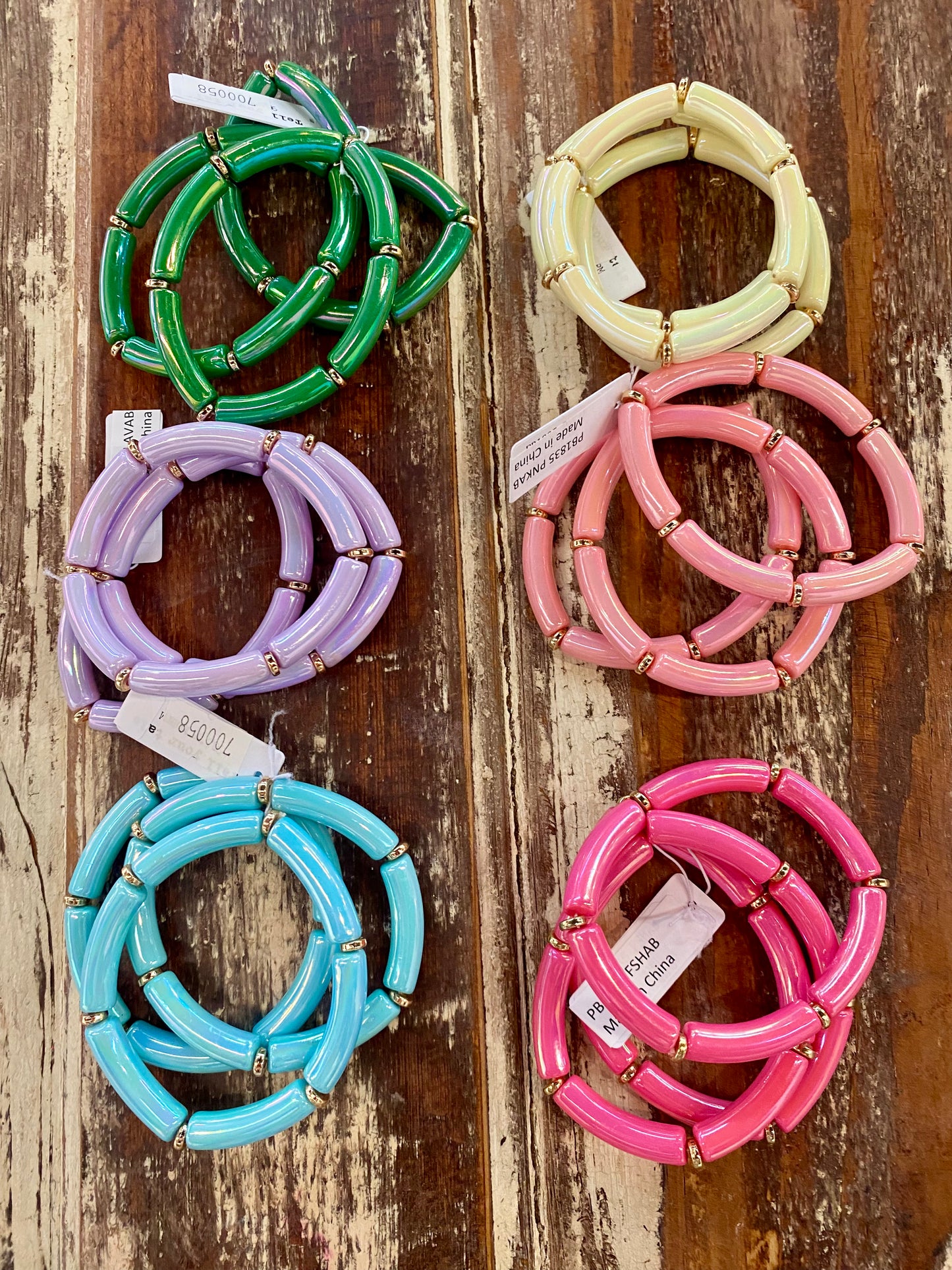 Pastel Acrylic Stretch Bracelet