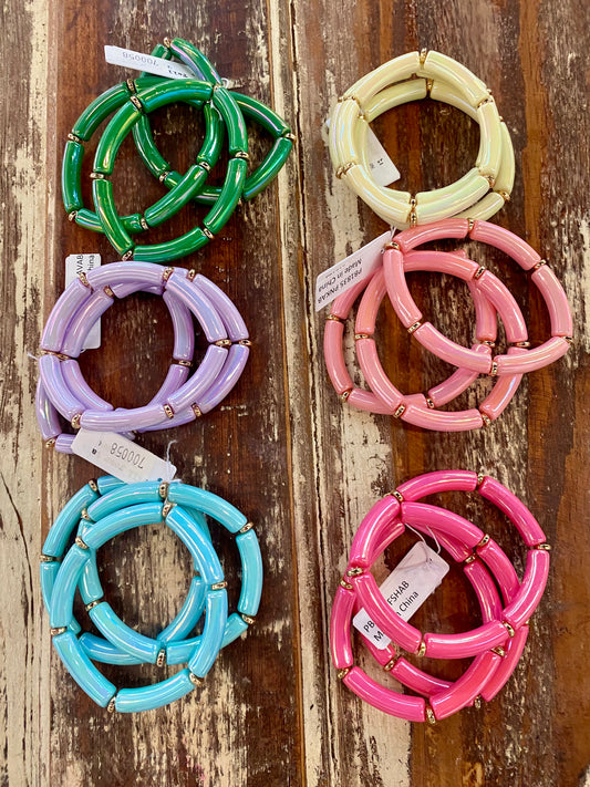 Pastel Acrylic Stretch Bracelet