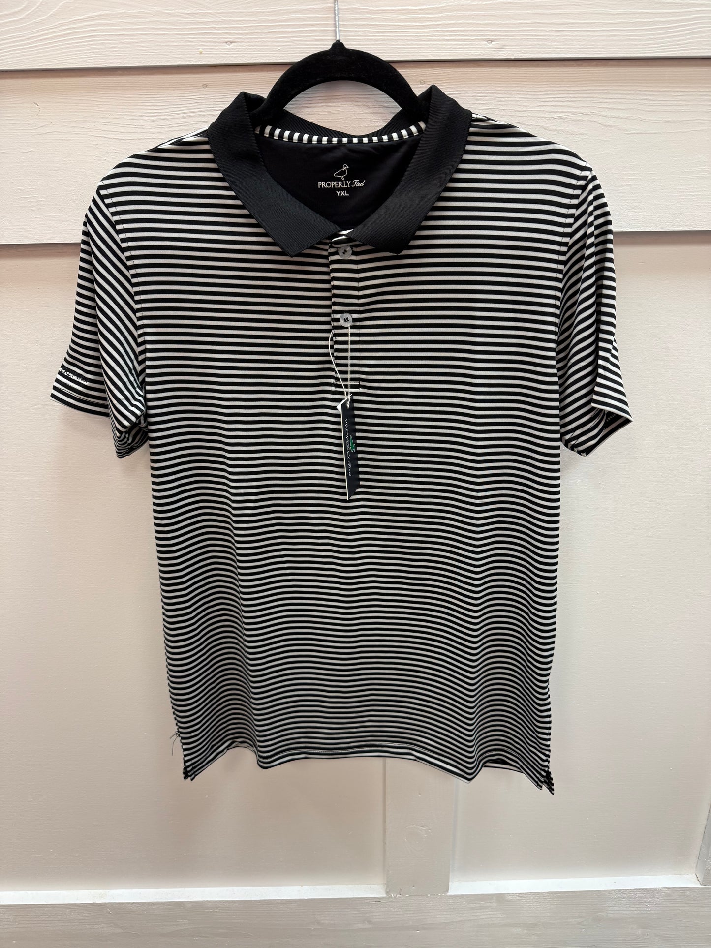 Boys Dallas Polo in Black | Properly Tied