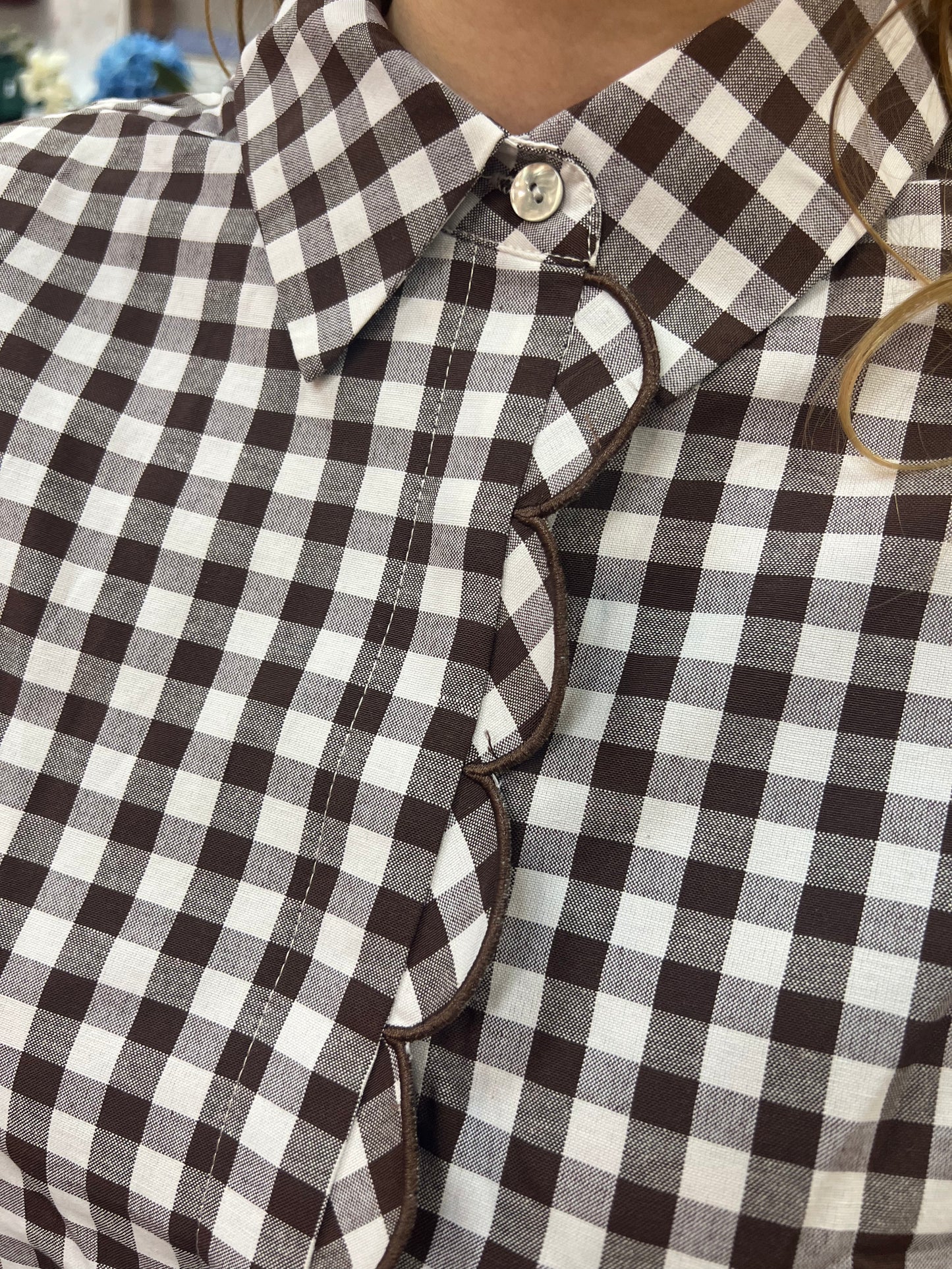 The Brown Gingham Blouse