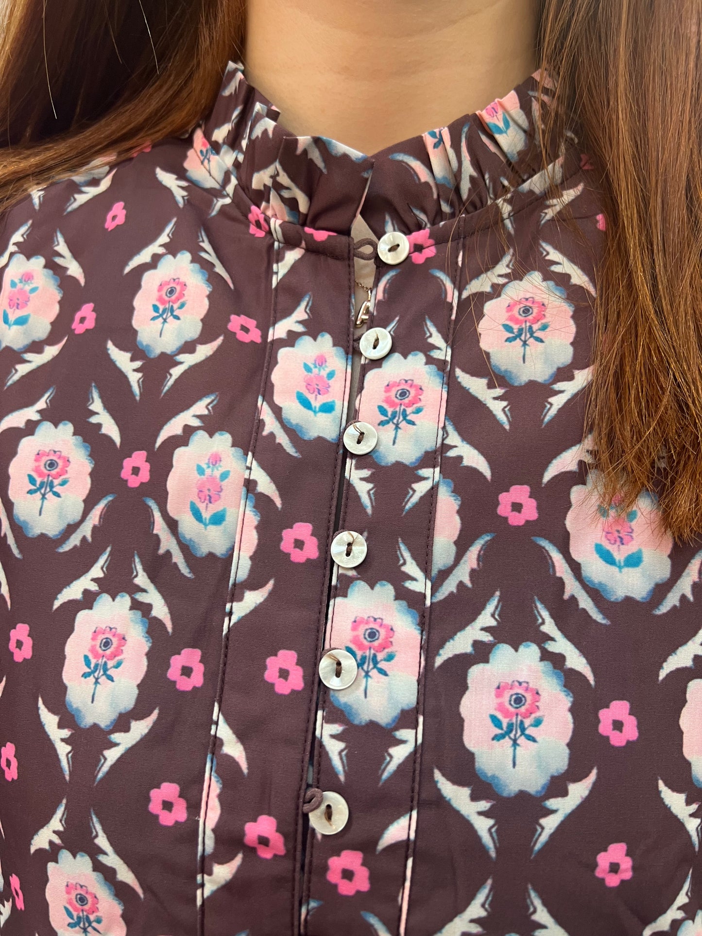 Vintage Lattice Floral Midi