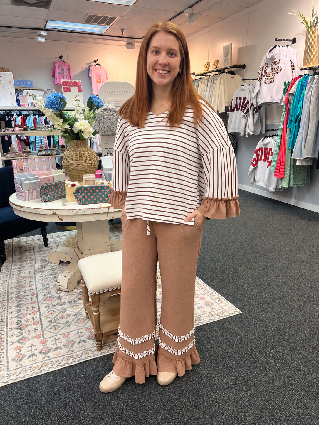 The Khaki Striped Set