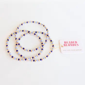 Beaded Blondes Demi Bracelet in Denim