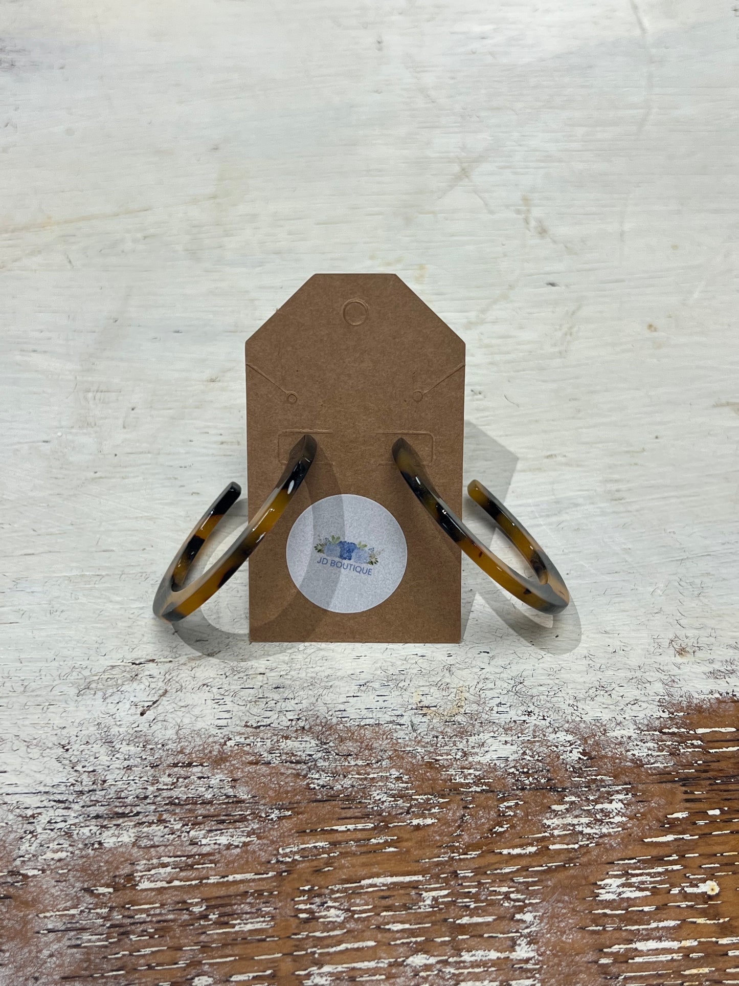 Tortoise Shell Hoops