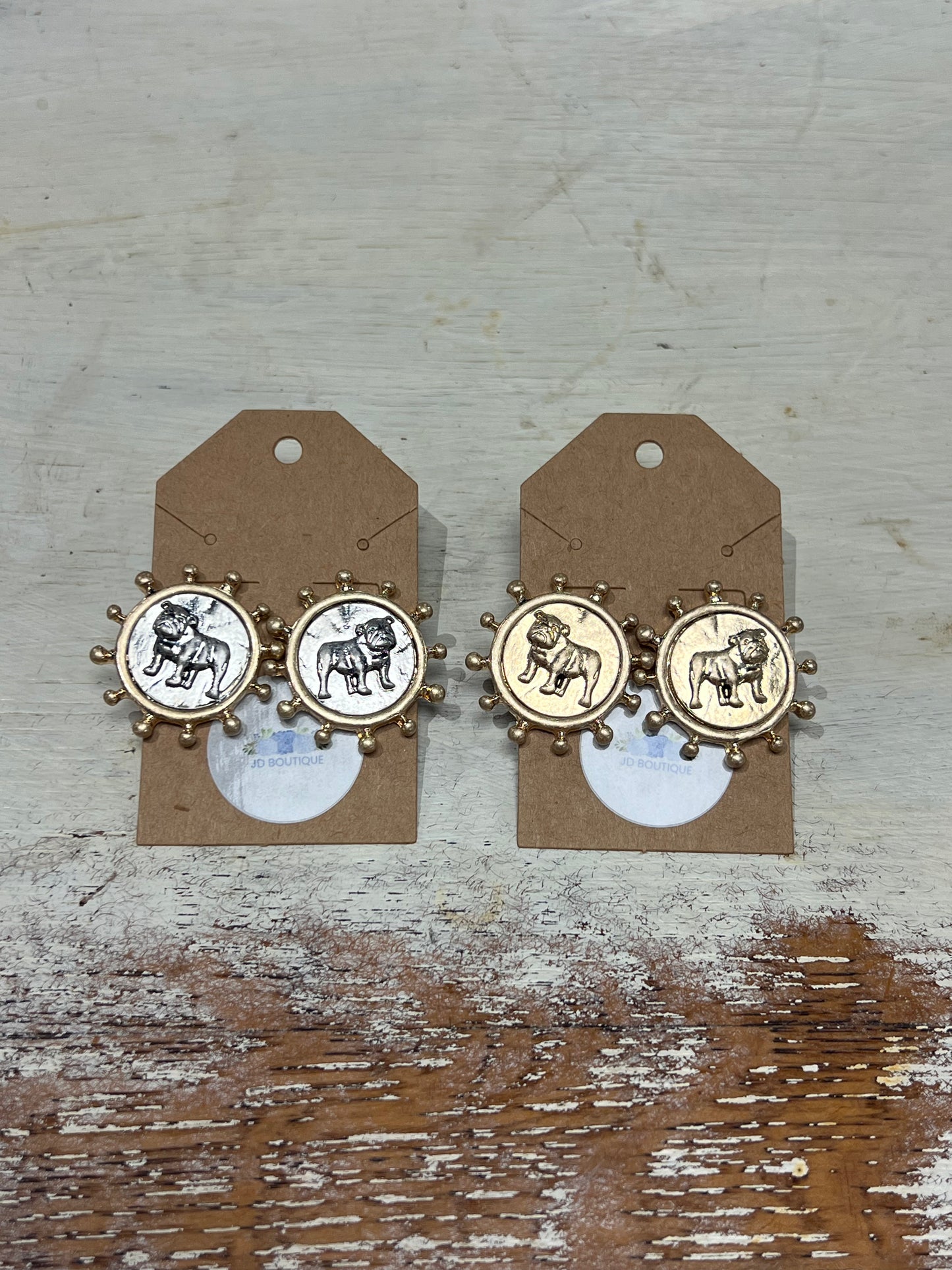 Vintage Coin Bulldog Studs