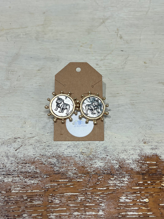 Vintage Coin Bulldog Studs