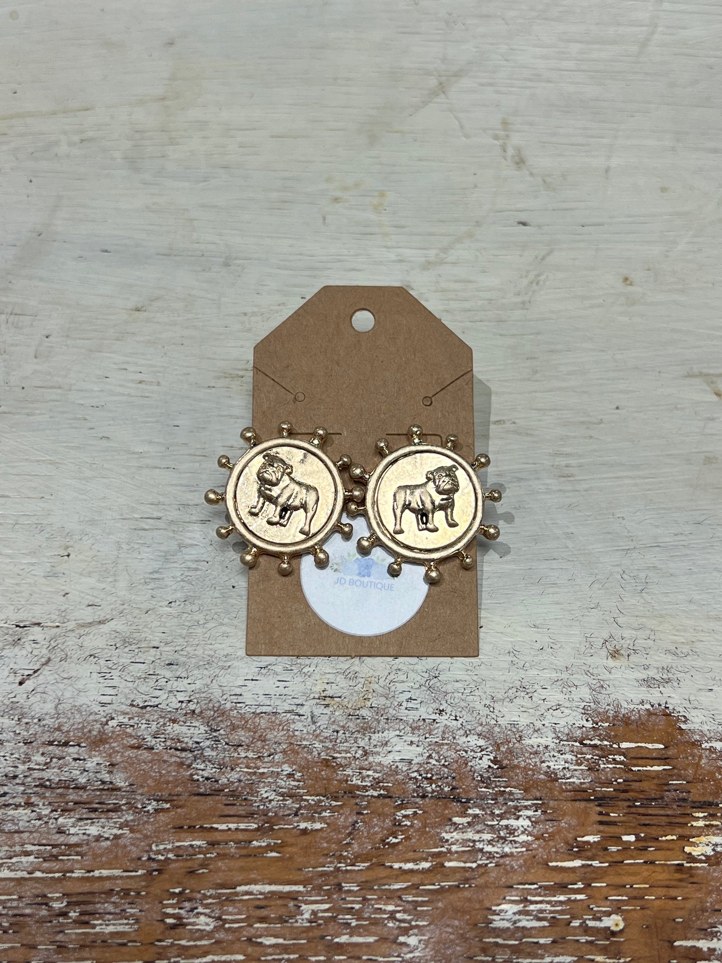 Vintage Coin Bulldog Studs