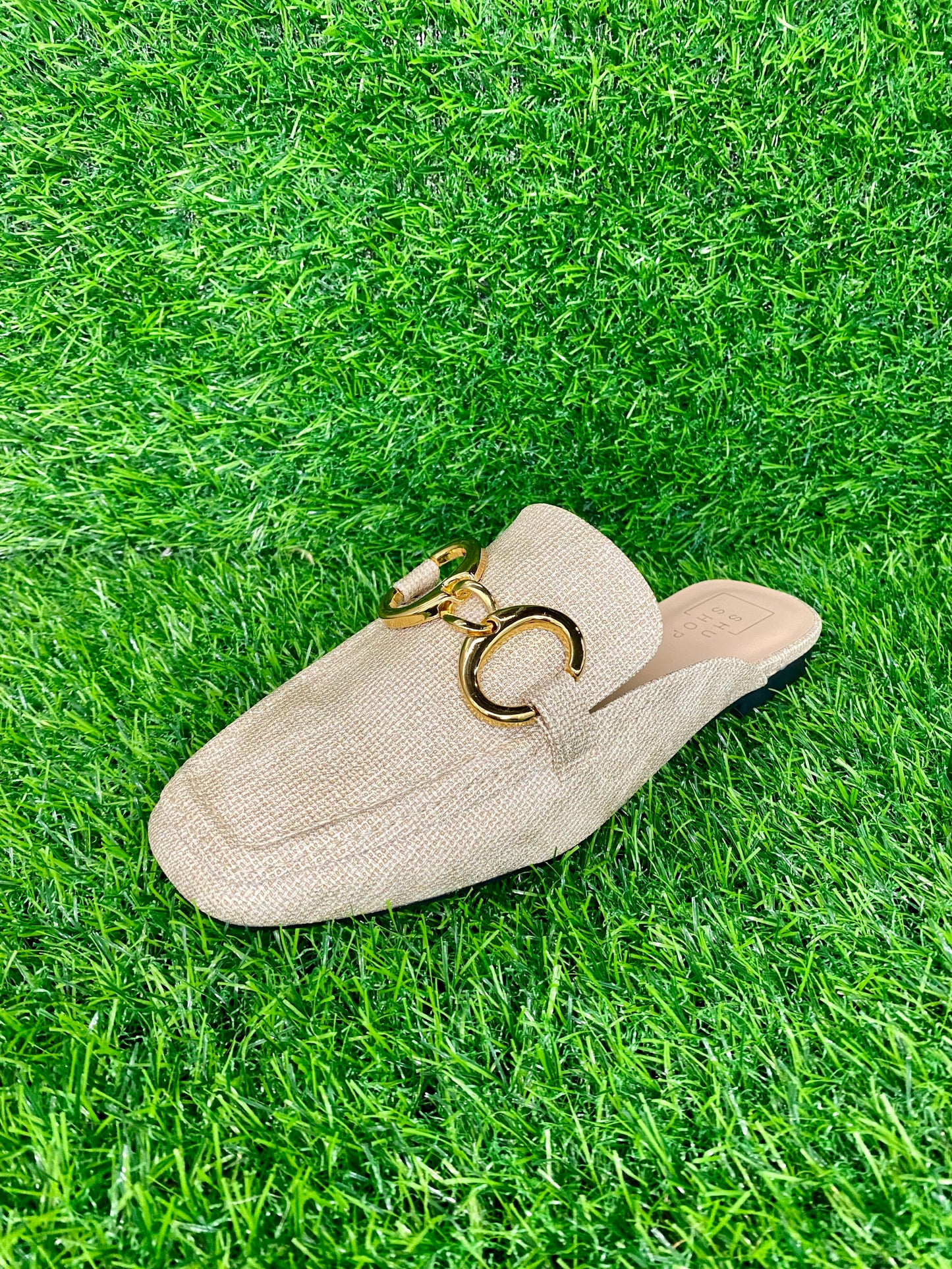 Shu Shop Andromeda Mules in Gold