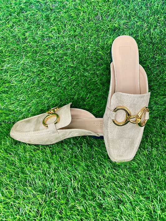 Shu Shop Andromeda Mules in Gold