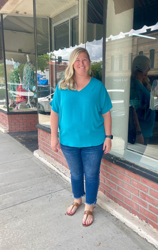 Talk About Turquoise Blouse