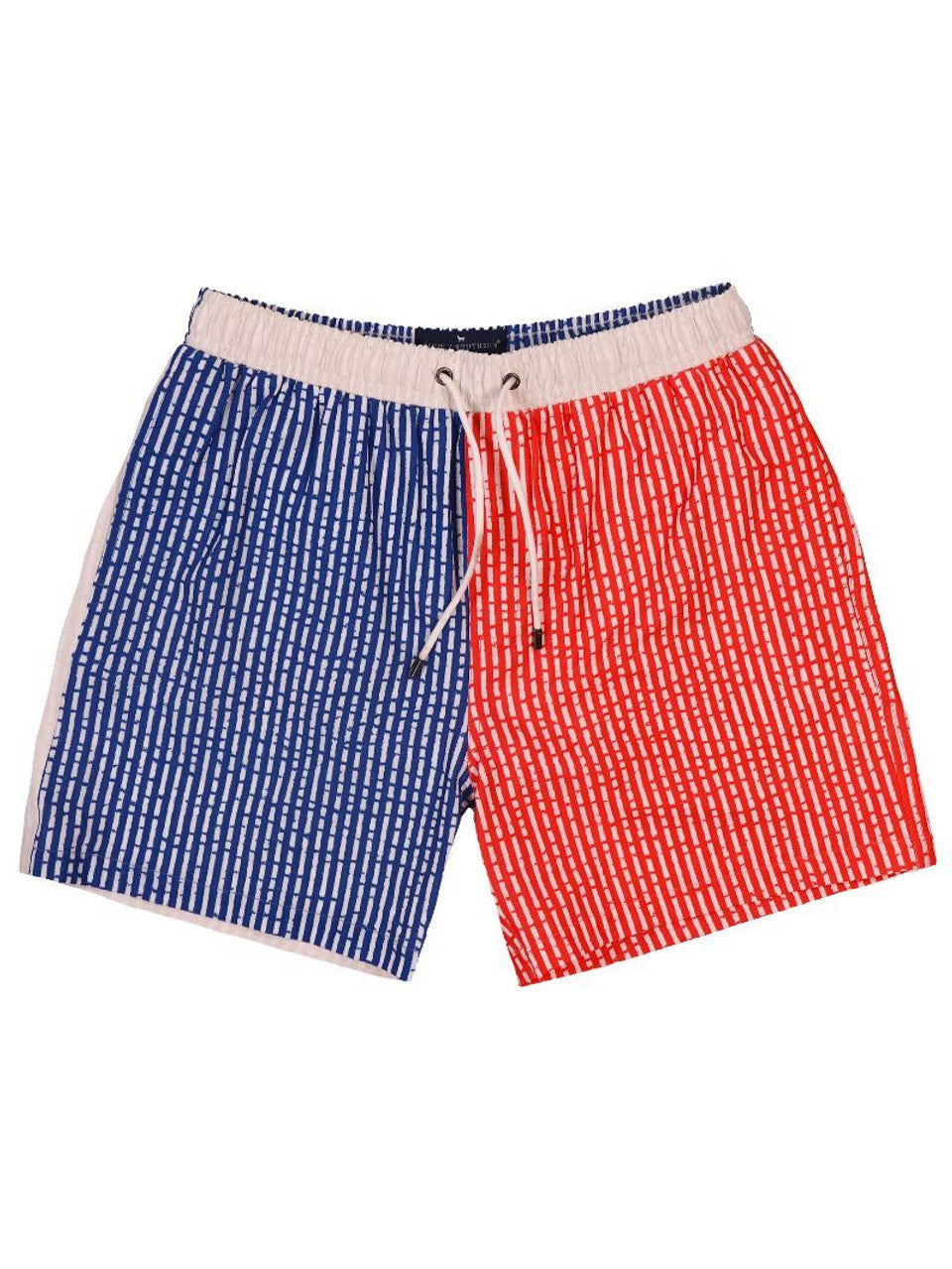 Simply Southern Men’s Swimshorts in Red Color Block