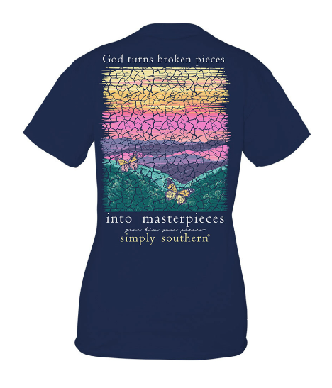 Simply Southern Women’s Broken Pieces Short Sleeve Tee