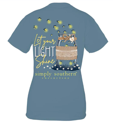 Simply Southern Women’s Let Your Light Shine Short Sleeve Tee