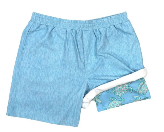 Simply Southern Men’s Lined Shorts in Turtle