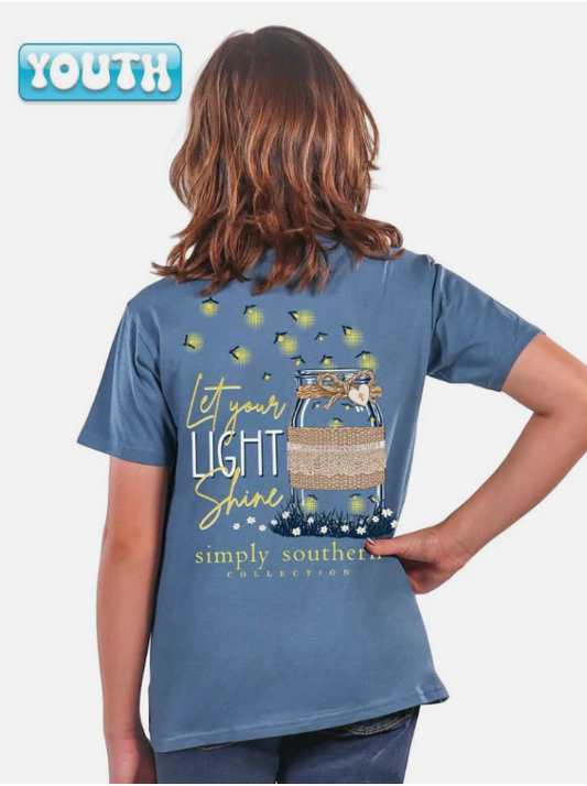 Simply Southern Girl's Let Your Light Shine Short Sleeve Tee