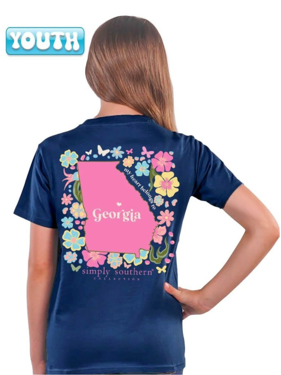 Youth Girls Simply Southern Georgia Short Sleeve Tee