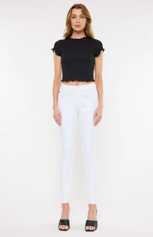 Julija High Rise Super Skinny White Jeans