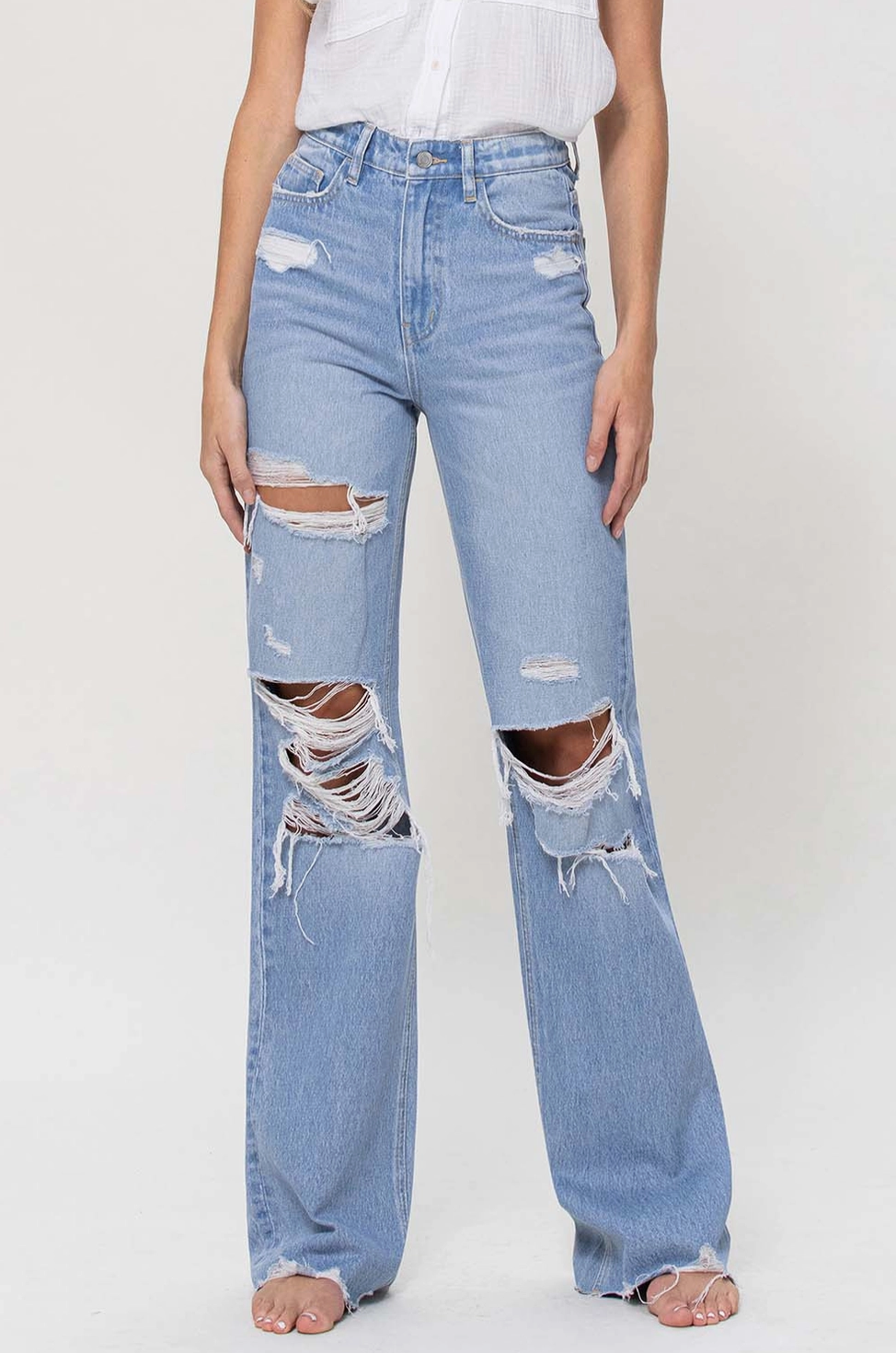 Flying Monkey 90's Vintage Super High Rise Flare Jeans