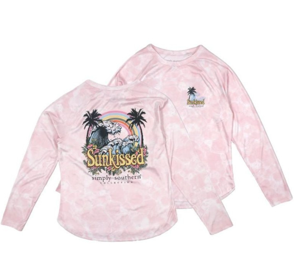 Simply Southern Women's Rash Guard in Sunkissed