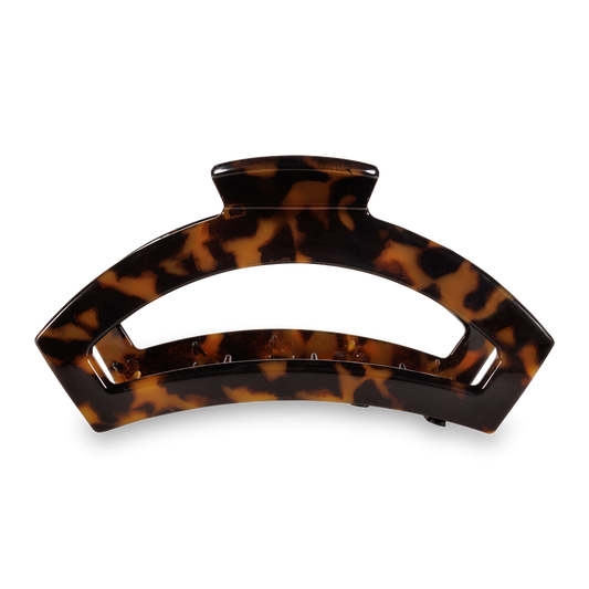 Teleties Open Hair Clip Large in Tortoise