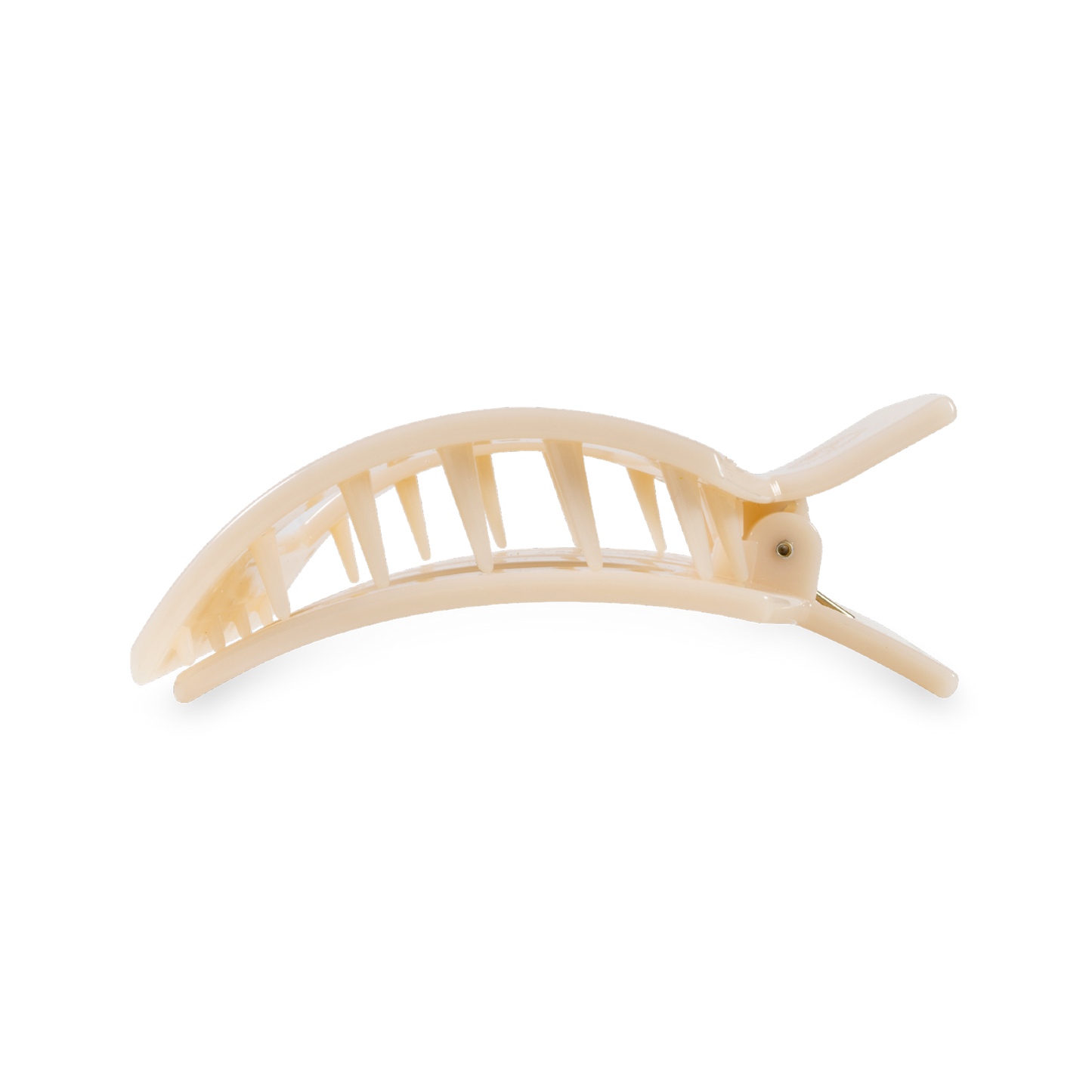 Square Flat Hair Clip | Med. | Almond Beige